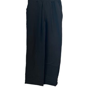 NWT Elizabeth Clarke Black Straight Leg Athletic Pants with Pockets XXS